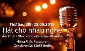 THƯ MỜI: THAM GIA CHƯƠNG TRÌNH “HÁT CHO NHAU NGHE” LẦN THỨ 11 TẠI QUÁN HỒNG PHÚC - (27.4.2018)