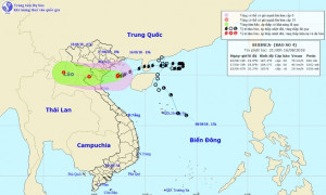 BÃO SỐ 4 BẮT ĐẦU ĐỔ BỘ VÙNG BIỂN HẢI PHÒNG - NGHỆ AN, MƯA TO NHIỀU NƠI