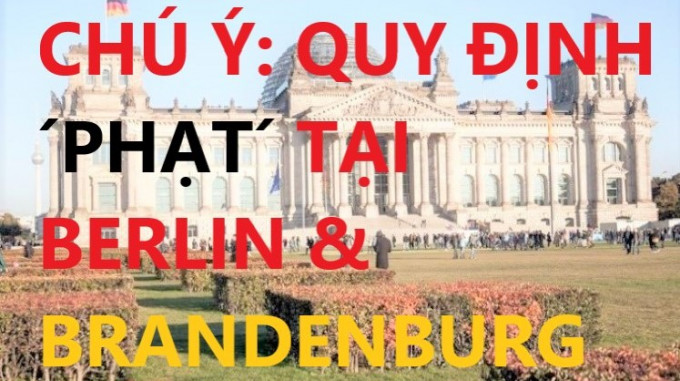 CHÚ Ý: QUY ĐỊNH ´PHẠT´ TẠI BERLIN & BRANDENBURG