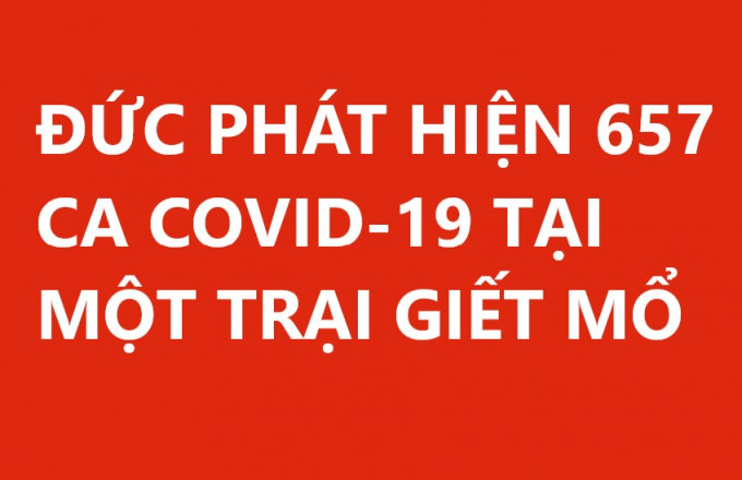 ĐỨC PHÁT HIỆN 657 CA COVID-19 TẠI MỘT TRẠI GIẾT MỔ