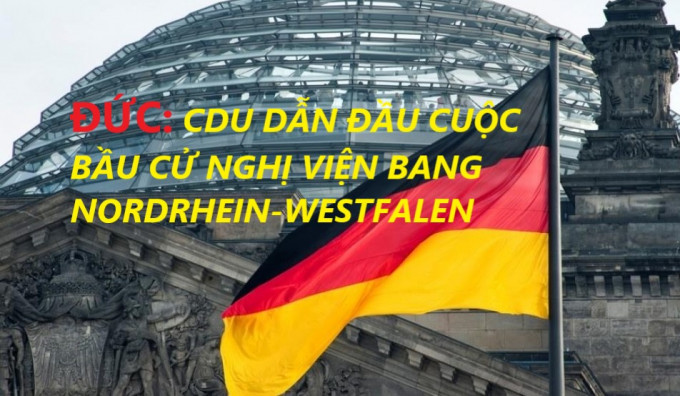 ĐỨC: CDU DẪN ĐẦU CUỘC BẦU CỬ NGHỊ VIỆN BANG NORDRHEIN-WESTFALEN