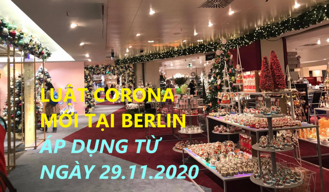 LUẬT PHÒNG CHỐNG CORONA MỚI TẠI BERLIN: ÁP DỤNG TỪ NGÀY 29.11.2020
