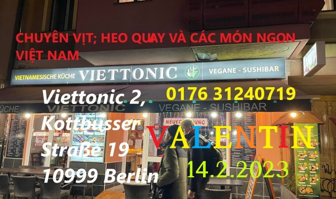 MỜI ĐẶT CỖ NGON CHO NGÀY LỄ TÌNH YÊU VALENTIN 14.2 TẠI VIETTONIC2