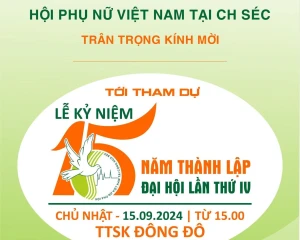 THƯ MỜI THAM DỰ LỄ KỶ NIỆM 15 NĂM THÀNH LẬP HỘI PHỤ NỮ VN TẠI CH SÉC