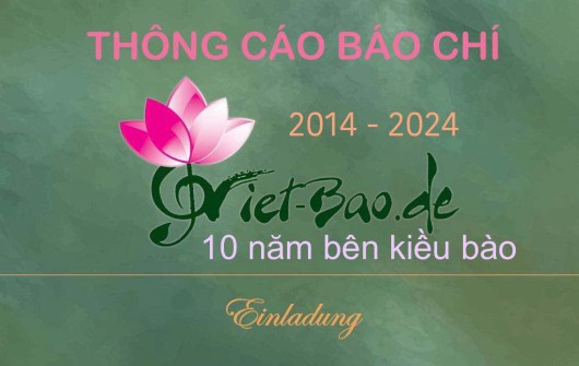 THÔNG CÁO BÁO CHÍ: Lễ kỷ niệm Viet.bao.de 10 năm đồng hành cùng cộng đồng