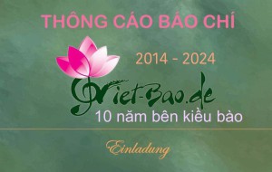 THÔNG CÁO BÁO CHÍ: Lễ kỷ niêm Viet.bao.de 10 năm đồng hành cùng cộng đồng