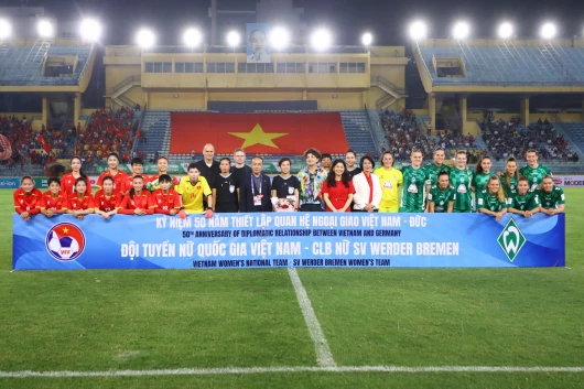 Giao hữu quốc tế giữa ĐT nữ Việt Nam – CLB Werder Bremen: Góp phần thúc đẩy quan hệ hợp tác