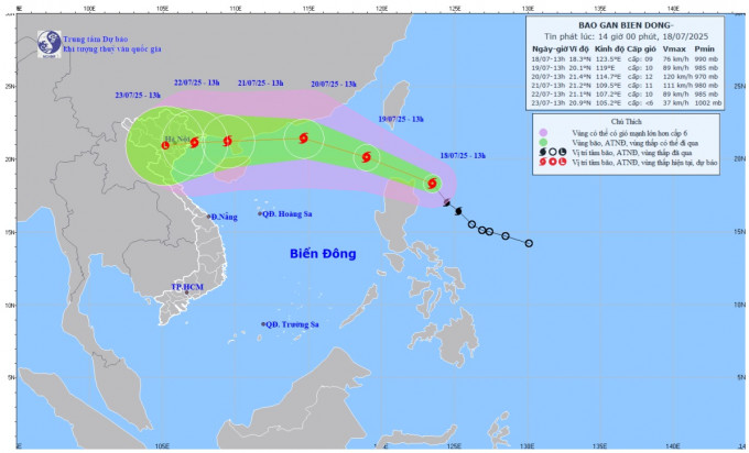 TIN QUÊ HƯƠNG: Cập nhật đường đi của bão số 3 Wipha, cảnh báo gây mưa lớn ở Bắc Bộ