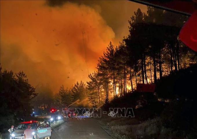 Khoảng 1.000 người sơ tán do cháy rừng tại Thổ Nhĩ Kỳ