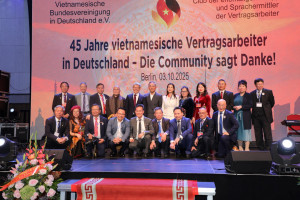 THƯ CẢM ƠN TỪ LIÊN HIỆP HỘI NGƯỜI VIỆT TẠI CHLB ĐỨC: Sau lễ &quot;45 năm Hợp tác Lao động Việt Nam - CHDC Đức và Tri ân những người bạn Đức&quot;