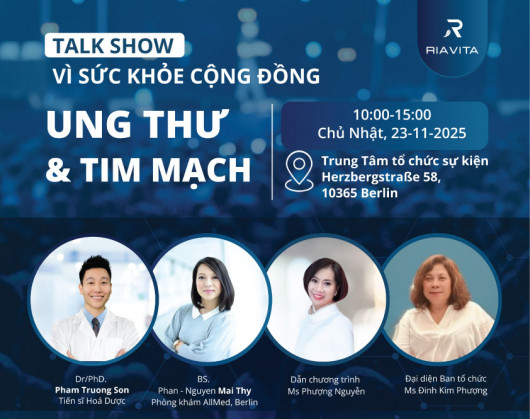 THƯ MỜI DỰ TALK CHOW: VÌ SỨC KHỎE CỘNG ĐỒNG - UNG THƯ &amp; TIM MẠCH