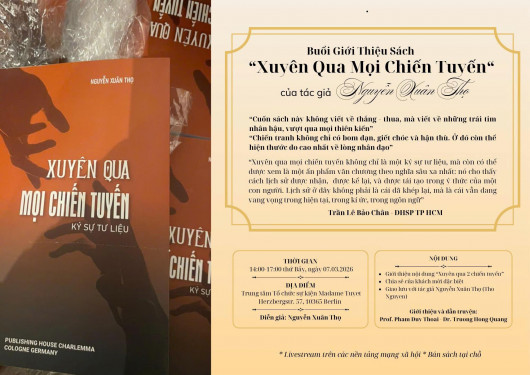 THƯ MỜI DỰ BUỔI RA MẮT SÁCH ´XUYÊN QUA MỌI CHIẾN TUYẾN´