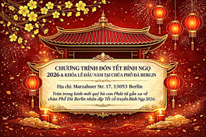 CHƯƠNG TRÌNH ĐÓN TẾT BÍNH NGỌ 2026 & KHÓA LỄ ĐẦU NĂM TẠI CHÙA PHỔ ĐÀ BERLIN
