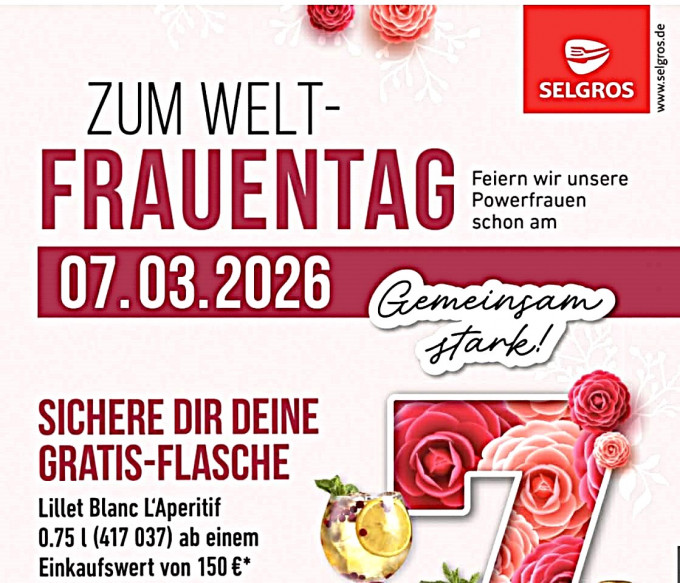 MỜI SHOPING TẠI SIÊU THỊ SELGROS BERLIN: Nhân dịp ngày Quốc tế phụ nữ 8.3