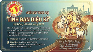 GIẤY MỜI THAM DỰ ĐẠI HỘI DÊ VÀNG – TÌNH BẠN DIỆU KỲ 2026