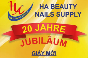 THƯ MỜI TRI ÂN QUÝ KHÁCH HÀNG NHÂN KỶ NIỆM 20 NĂM THÀNH LẬP HA BEAUTY NAILS SUPPLY
