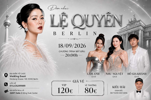 THƯ MỜI DỰ ĐÊM NHẠC LỆ QUYÊN – CHÁY HẾT MÌNH CÙNG BERLIN